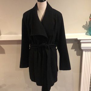 Pure Energy Black Wrap Winter Coat